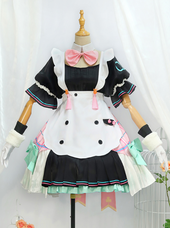 CoCos-S PER-SALE VOCALOID Miku Cosplay Anime Miku Cosplay Costume Lovely Maid Dress Uniform Cute Sexy Dress for girl woman Party