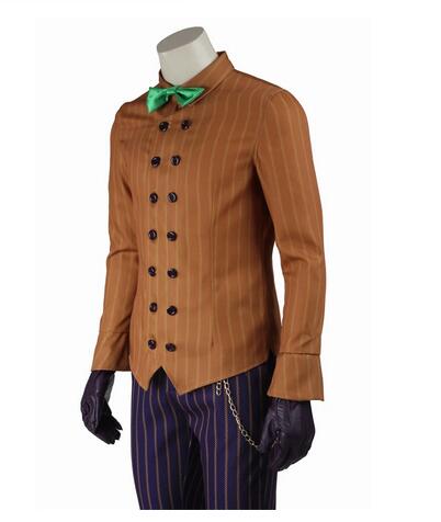 Halloween Carnival Bat Arkham Cosplay Joker Costume Custom Made Adult Men Knight Classic Joker Outfit