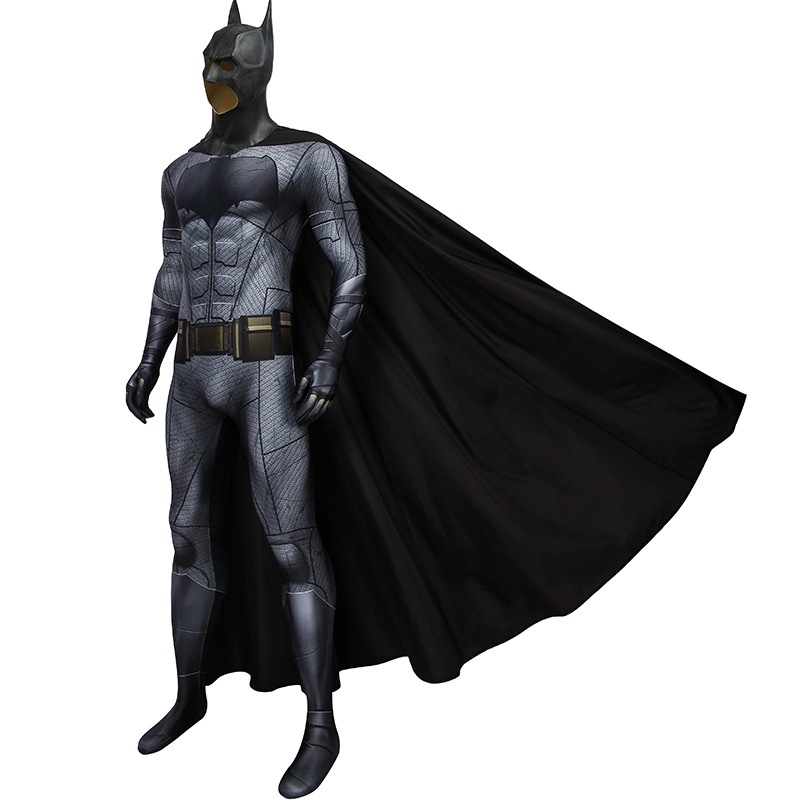 Justice Cosplay League Bat Man Cosplay Costume Bruce Wayne Leather Suit Men Halloween Outfit Custom Made