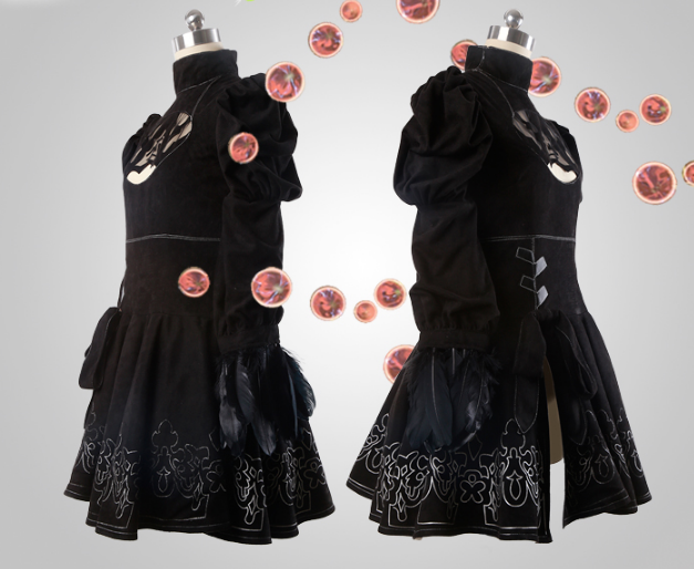 Athemis NieR Automata Cosplay Costumes YoRHa No. 2 Type B Cosplay Costume 2b Set White Black Red Set Custom Made Size