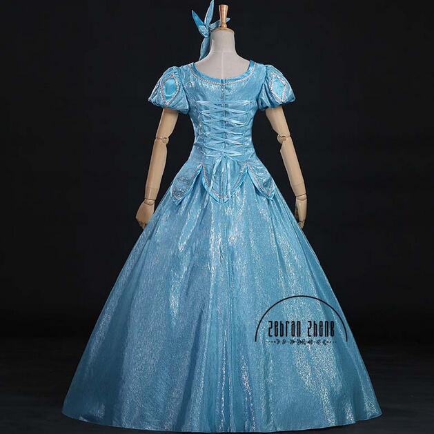 Top Quality New Arrival Ariel Princess Cosplay Costume Blue Dress For Halloween Costumes Custom-Made