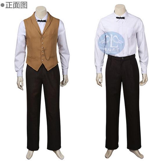 Fantastic Beasts and Where to Find Them Newt Scamander Coat Suit Cosplay Halloween Christmas Party Costume