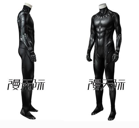 Black Wakanda Panther T'Challa Cosplay TChalla Jumpsuit Bodysuit Costume Panther Mask Outfits For Halloween Carnival Party