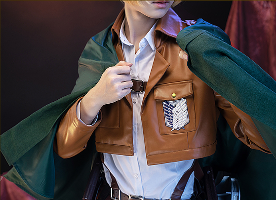 DokiDoki-SR Anime Attack on Titan Cosplay Mikasa Ackerman Shingeki no Kyojin Eren/Levi Anime Cosplay Attack on Titan