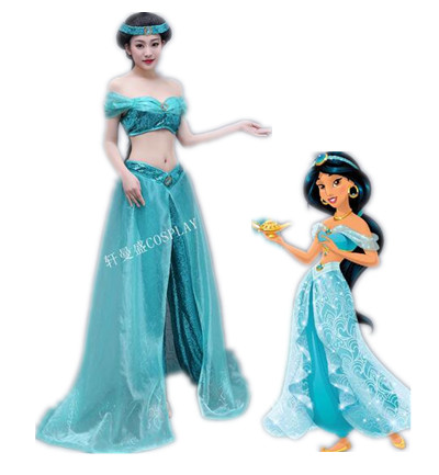 New Style Jasmine Princess Cosplay Costume For Adult Women Girls Halloween Party Custom Made