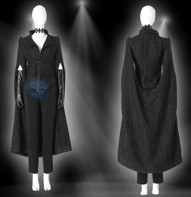 Anime Cruella De Vil Cosplay Costume Windbreaker Outfits Cruella Long Sleeves Black Overcoat Uniform Women Adult Halloween Party