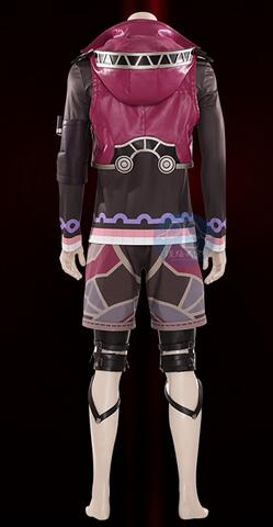 Xenoblade Chronicles Shulk Cosplay Costume Adult Halloween Game Outfit Custom Made Any Size Red Leather Jacket