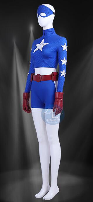 Superhero Stargirl Courtney Whitmore Cosplay Costume Halloween Sexy Outfit Custom Made Star Girl Uniform Blue Bodysuit