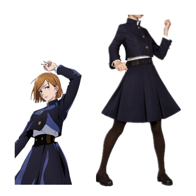 Anime Jujutsu Kaisen Kugisaki Nobara Cosplay Costume Top Skirt Coat Halloween Women Uniform Waist Arms Bag Full Set