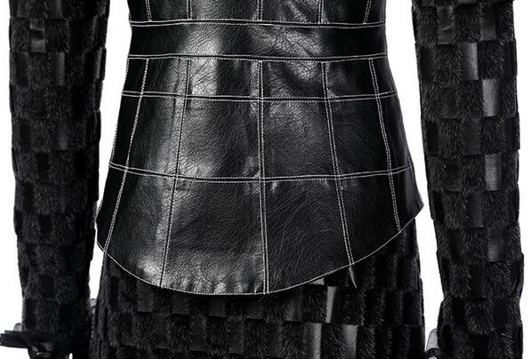 Cruella Cosplay Dress Fashion Evil Queen Costume Lady Black Outfit Evening Party Emma Magic Formal Suit Coat Skirt Gloves