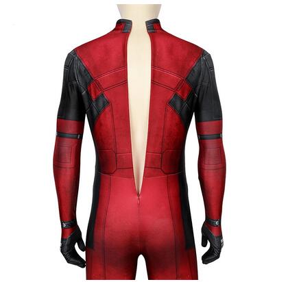Movie Deadpool Cosplay Wade Wilson Cosplay Costume Deadpool Printed Jumpsuit Red Bodysuit Halloween Superhero Costume
