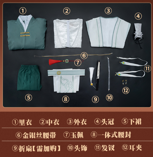 COS-HoHo Anime Heaven Official’s Blessing ShiQingXuan Tian Guan Ci Fu Handsome Ancient Uniform Cosplay Costume Men Party Suit