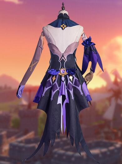 High-quality Genshin Impact Fischl Cosplay Costume Uniform Wig Anime Halloween Costumes for Women Game