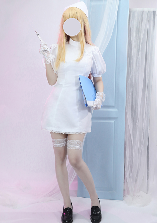 Anime My Dress Up Darling Cosplay Costume Kitagawa Marin White Nurse Uniform Hat Woman Halloween Party Costume