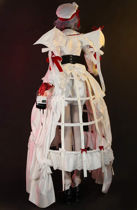COWOWO Anime!Touhou Project Remilia Scarlet Demon Gothic Dress Elegant Lovely Uniform Cosplay Costume Role Play Outfit Women NEW
