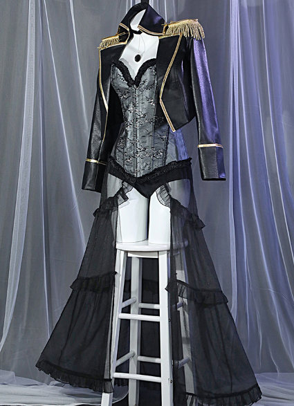 CoCos-SS Anime My Dress Up Darling Marin Kitagawa Military Uniform Black Lobelia Cosplay Marin Kitagawa Costume with Cosplay Wig