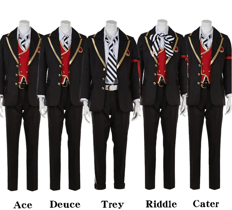 Twisted Wonderland Riddle/Trey/Deuce/Cater/Ace Cosplay Costume Uniform Outfit Halloween Carnival Costumes