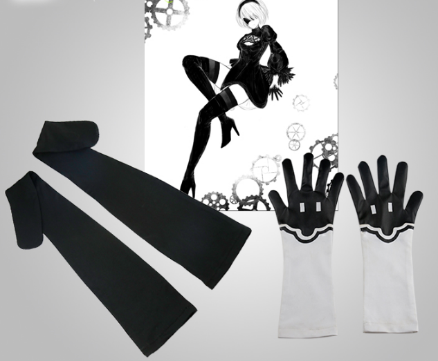 Athemis NieR Automata Cosplay Costumes YoRHa No. 2 Type B Cosplay Costume 2b Set White Black Red Set Custom Made Size