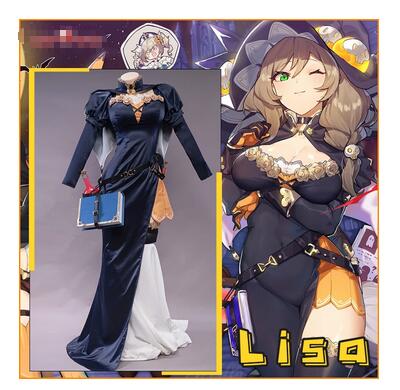 Cosplay Lisa Halloween Costume Game Genshin Impact Lisa Cosplay In Stock Halloween Version Carnival Festival Outfits