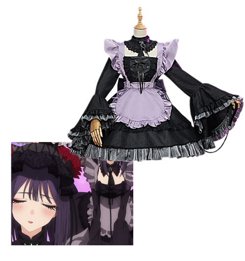 CoCos-SS Anime My Dress-Up Darling Marin Kitagawa Maid Outfit Costume Anime Cosplay Shizuku Kuroe Maid Costume with Cosplay Wig