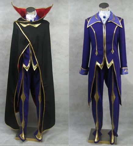 Geass R2 Zero Lelouch Lamperouge Cosplay Costume Set