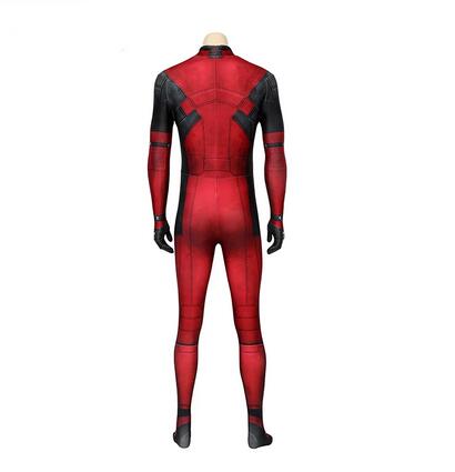 Movie Deadpool Cosplay Wade Wilson Cosplay Costume Deadpool Printed Jumpsuit Red Bodysuit Halloween Superhero Costume