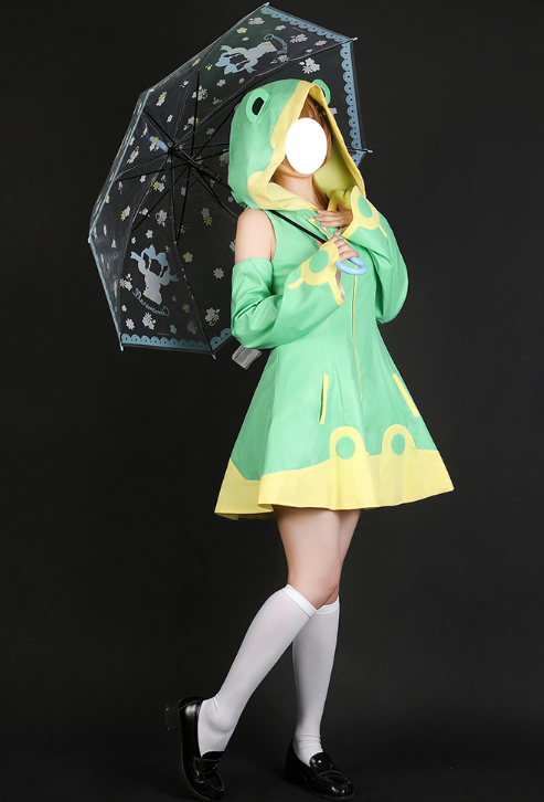 Lardoo Shugo Chara Cosplay Costume Anime Shugo Chara Cosplay Cute Frog Raincoat Dress