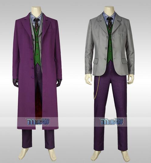 Movie Bat Cosplay Dark Knight Costume Joker Role-playing Clothing Full Suit With Tie For Fancy Halloween