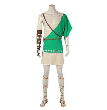Link Cosplay Costume Zelda Breath of the Wild Link Outfit with Shoes for Halloween Custom Made