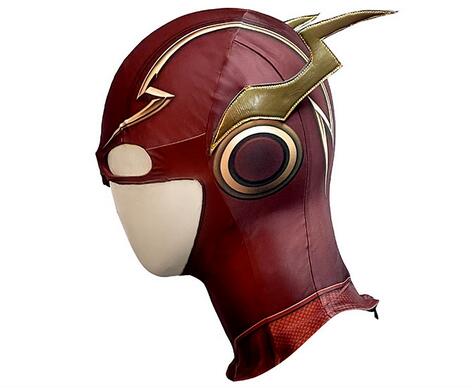 Barry Allen The Flash Cosplay Costumes Spandex Zentai Jumpsuits With Latex Mask Tights Bodysuits For Halloween JusticeMen