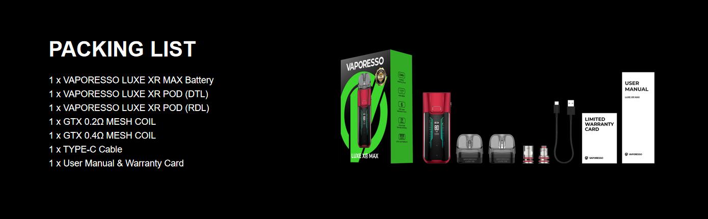 Authentic Vaporesso LUXE XR Max Kit-CigBest