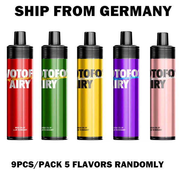[Germany Ship in Next Week] 9pcs/pack Authentic Wotofo Airy DTL Disposable Vape Pen Pod Kit 12ml 1000 Puffs 850mAh