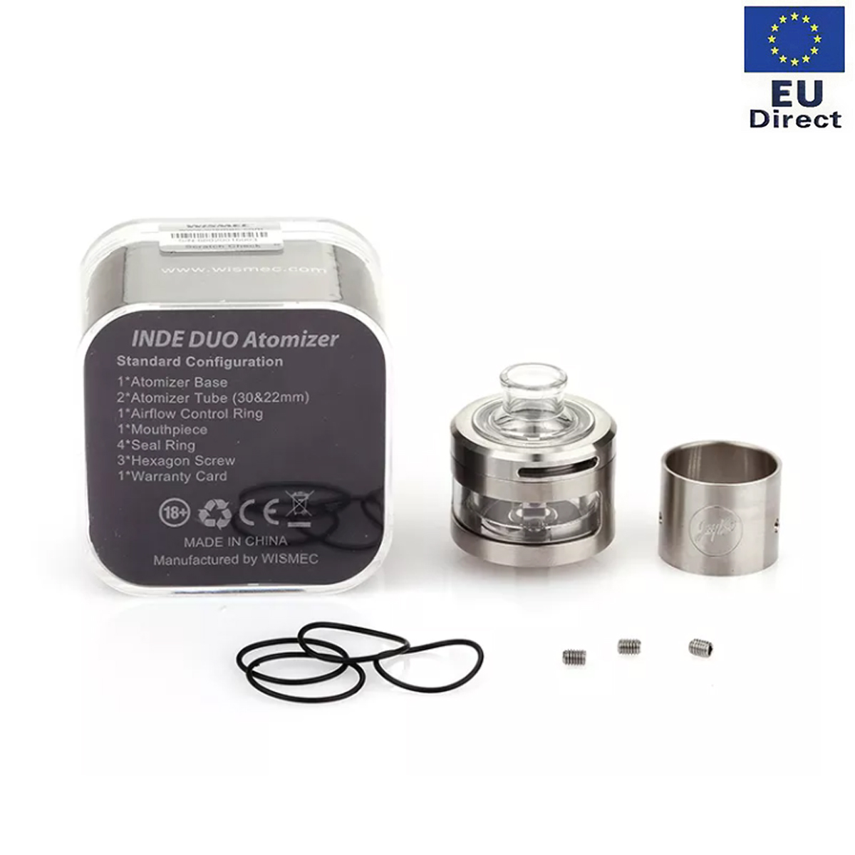 [EU Shipping]Authentic Wismec INDE DUO RDA Atomizer - Silver