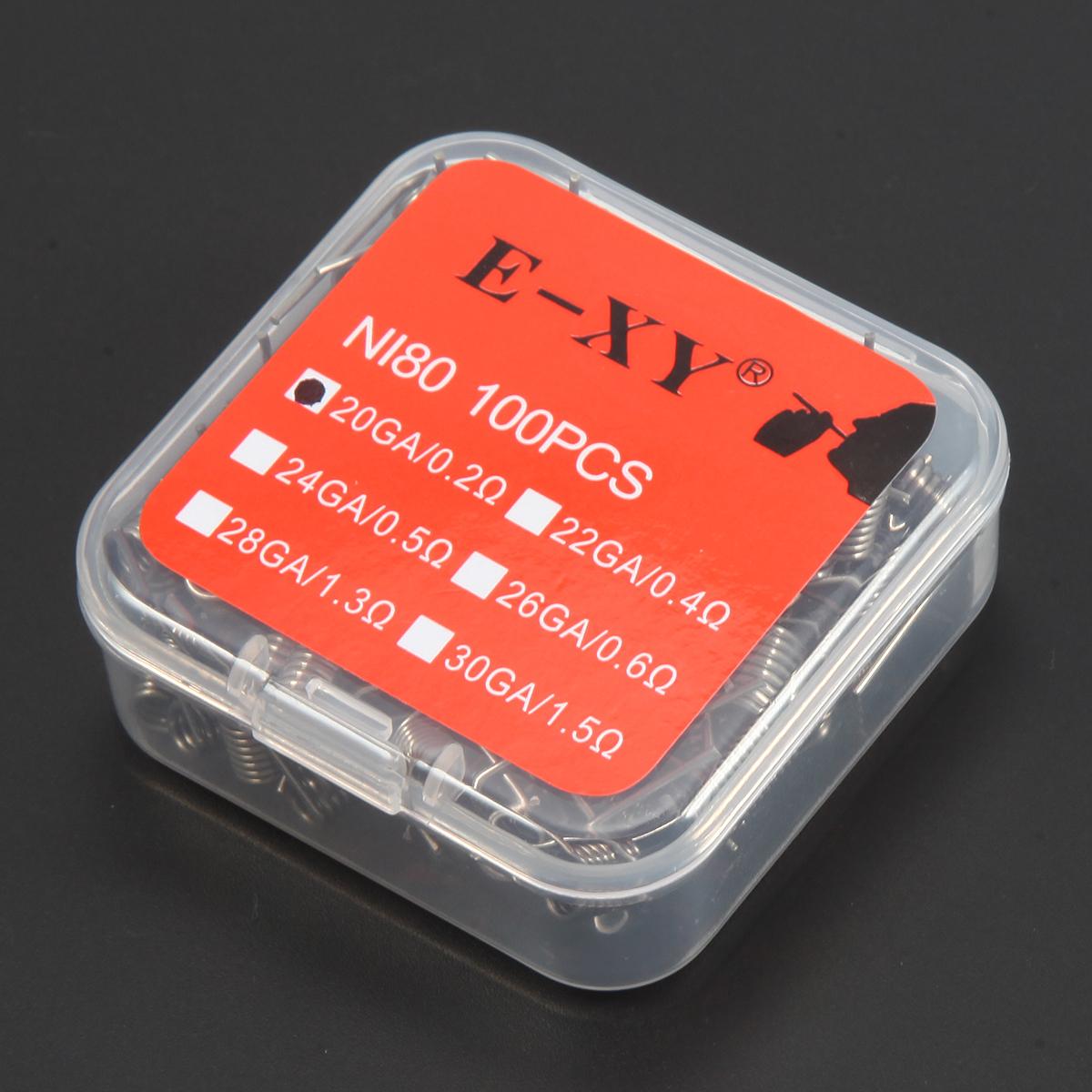 E-XY Pre-coiled Ni80 Coil Wire for RDTA RTA RDA RBA Coil Building x 100