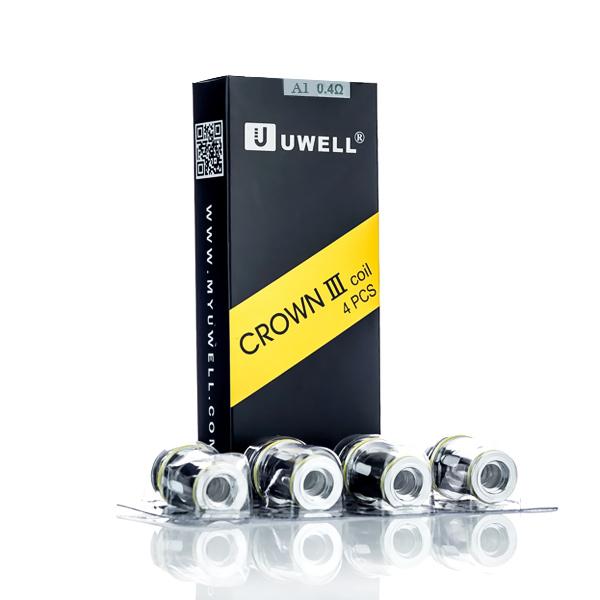 Authentic Uwell Crown 3 0.4ohm Replacement Coil Head x 4