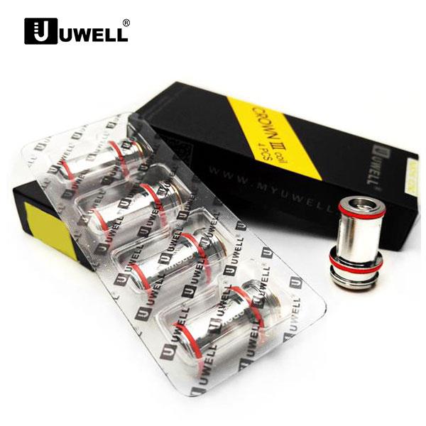 Authentic Uwell Crown 3 SUS316 0.5ohm Coil Head x 4