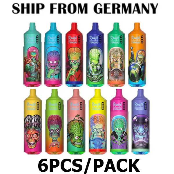 [Germany Shipping Pre-Order] 6PCS/PACK Authentic RANDM Tornado 9000  Disposable Kit 9000 Puffs