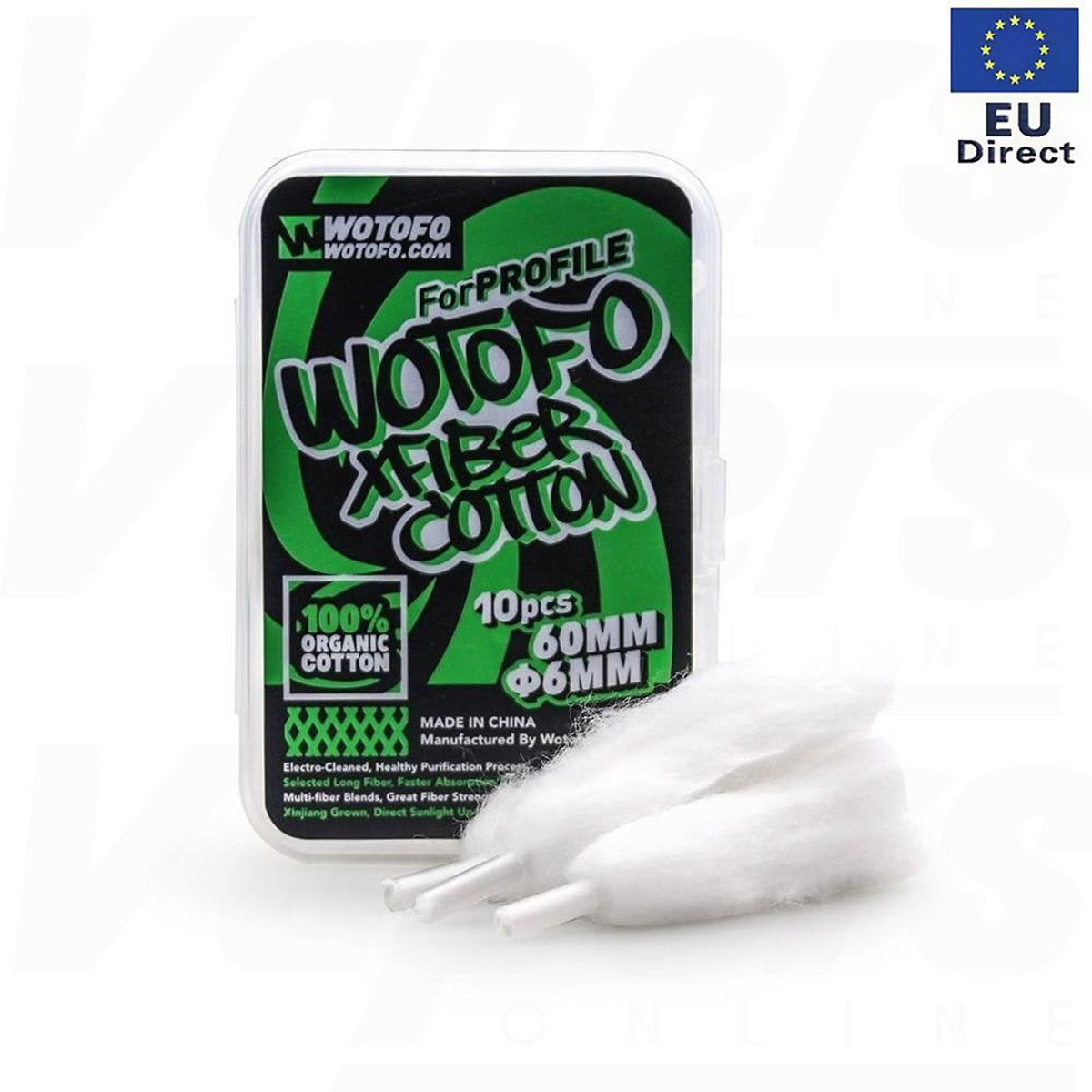 [EU]Authentic Wotofo Agleted Organic Cotton 6mm x 50