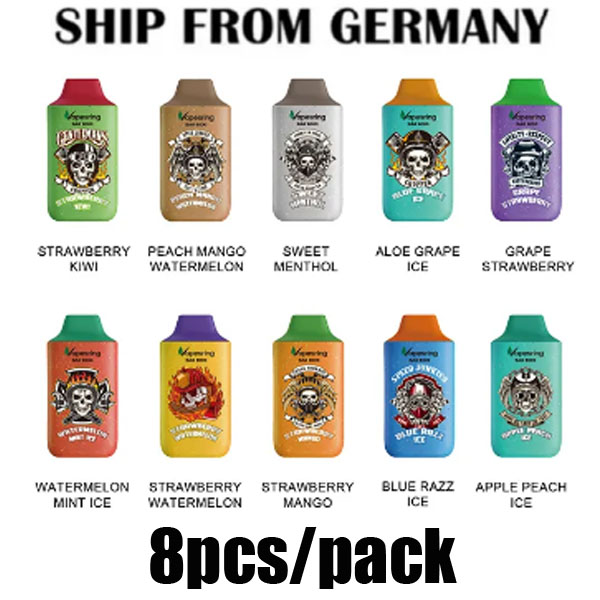 [Germany Shipping Pre-Order] 8pcs/pack Authentic Vapesring Bar 8000 Disposable Kit 8000 Puffs