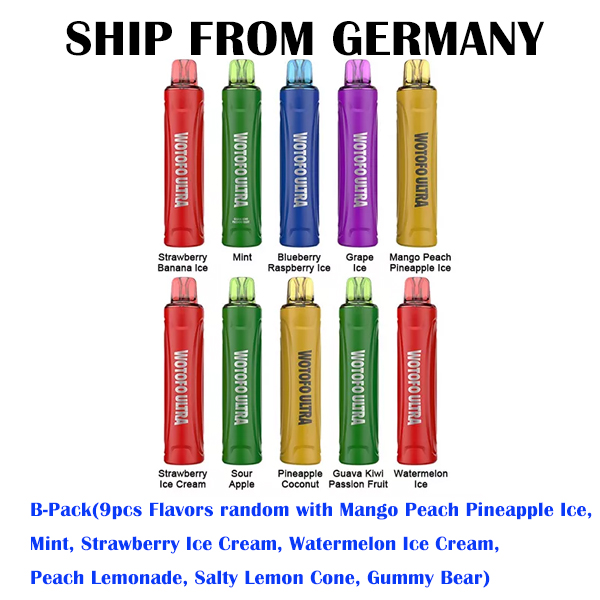 [Germany Ship in Next Week] 9pcs/pack Authentic Wotofo Ultra Disposable Vape Pen Kit 3000 Puffs