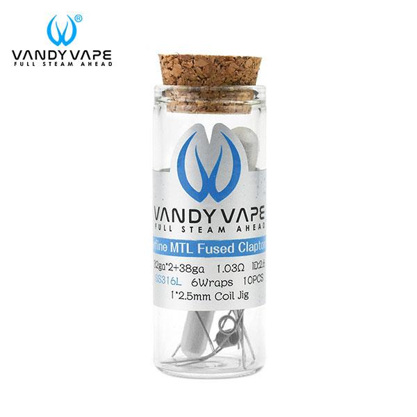Authentic Vandyvape SS361L Superfine MTL Clapton Coil 32ga*2+38ga 1.03ohm x 10