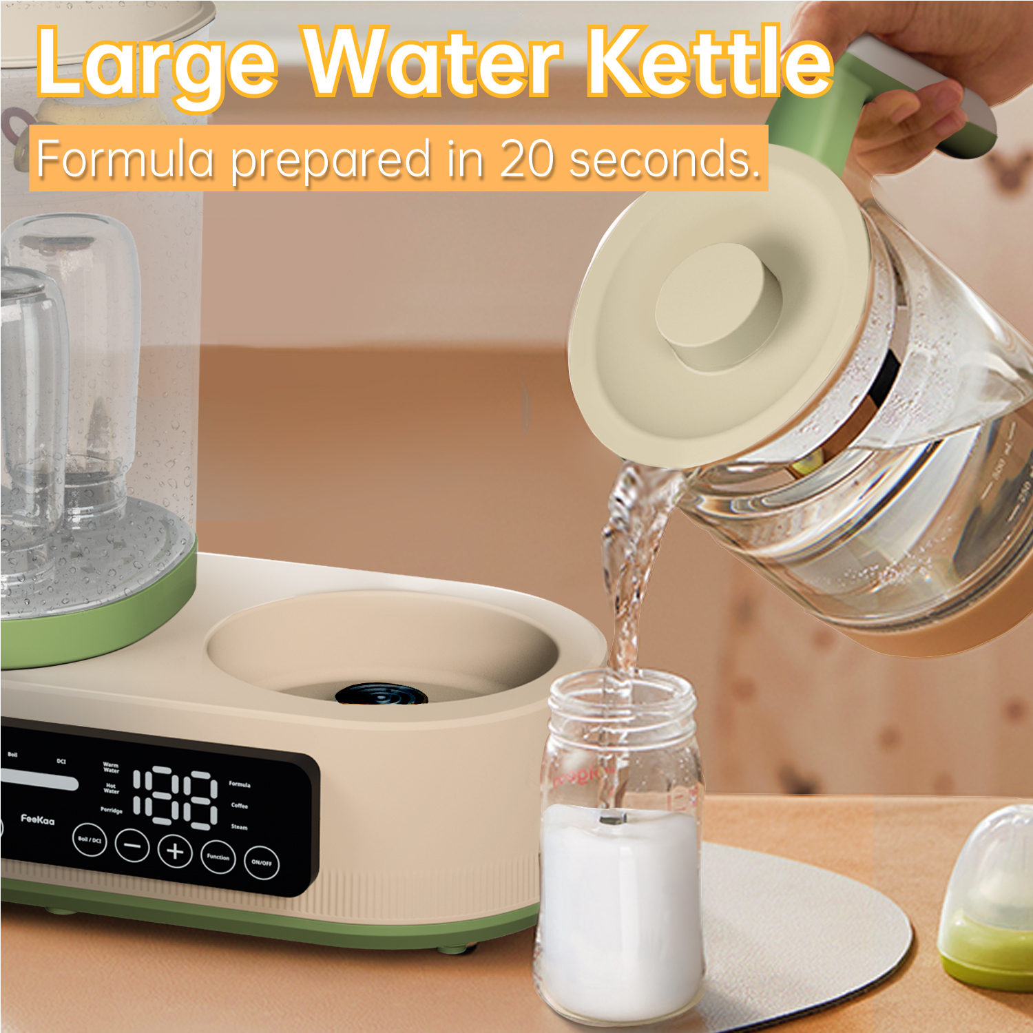 Baby Food Maker, Feekaa Baby food Processor, Multi-Function Steamer