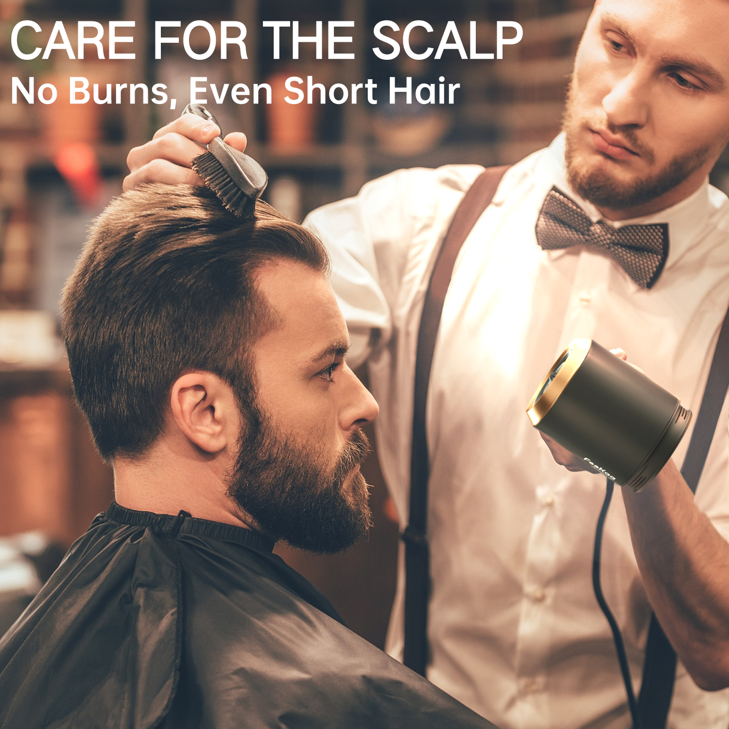 Lonic Hair Dryer, Feekaa Fast Drying Blow Dryer, 1800W, 100 Million Negative Ion, Low Noise Lightweight for Men with Rotating Magnetic Nozzle, for Travel, Dog & Curly Hair