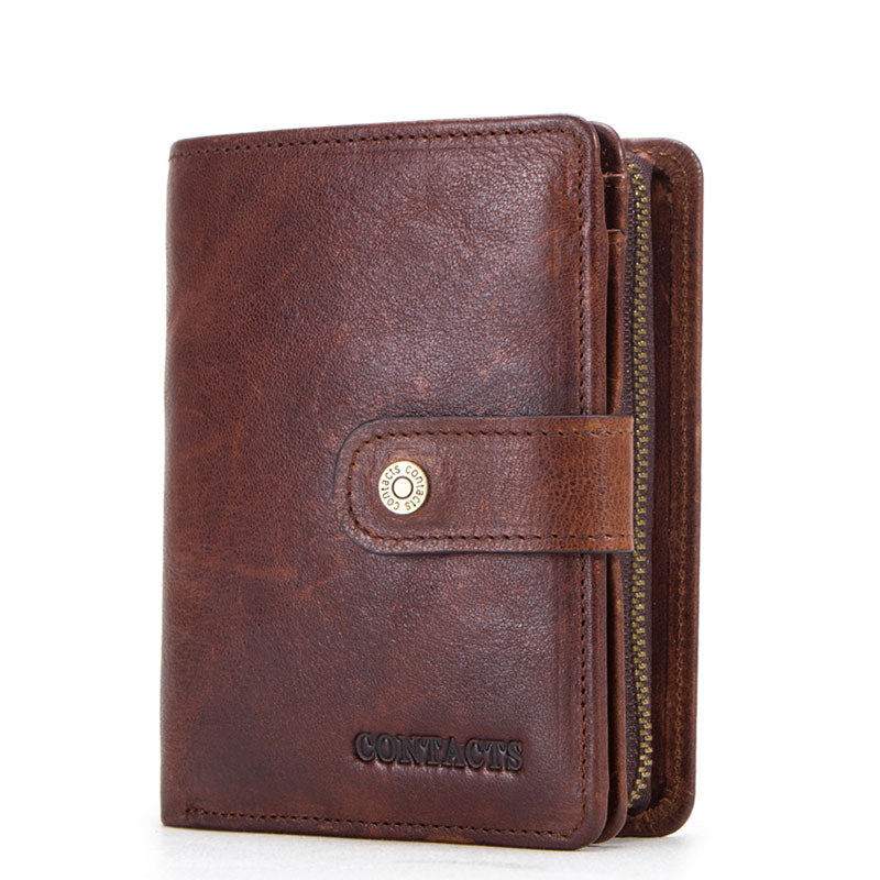 RFID Multifunctional Genuine Leather Wallet
