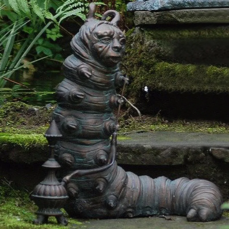 Caterpillar Korlioage Caterpillar Korlioage, Alice In Wonderland Resin Garden Ornaments