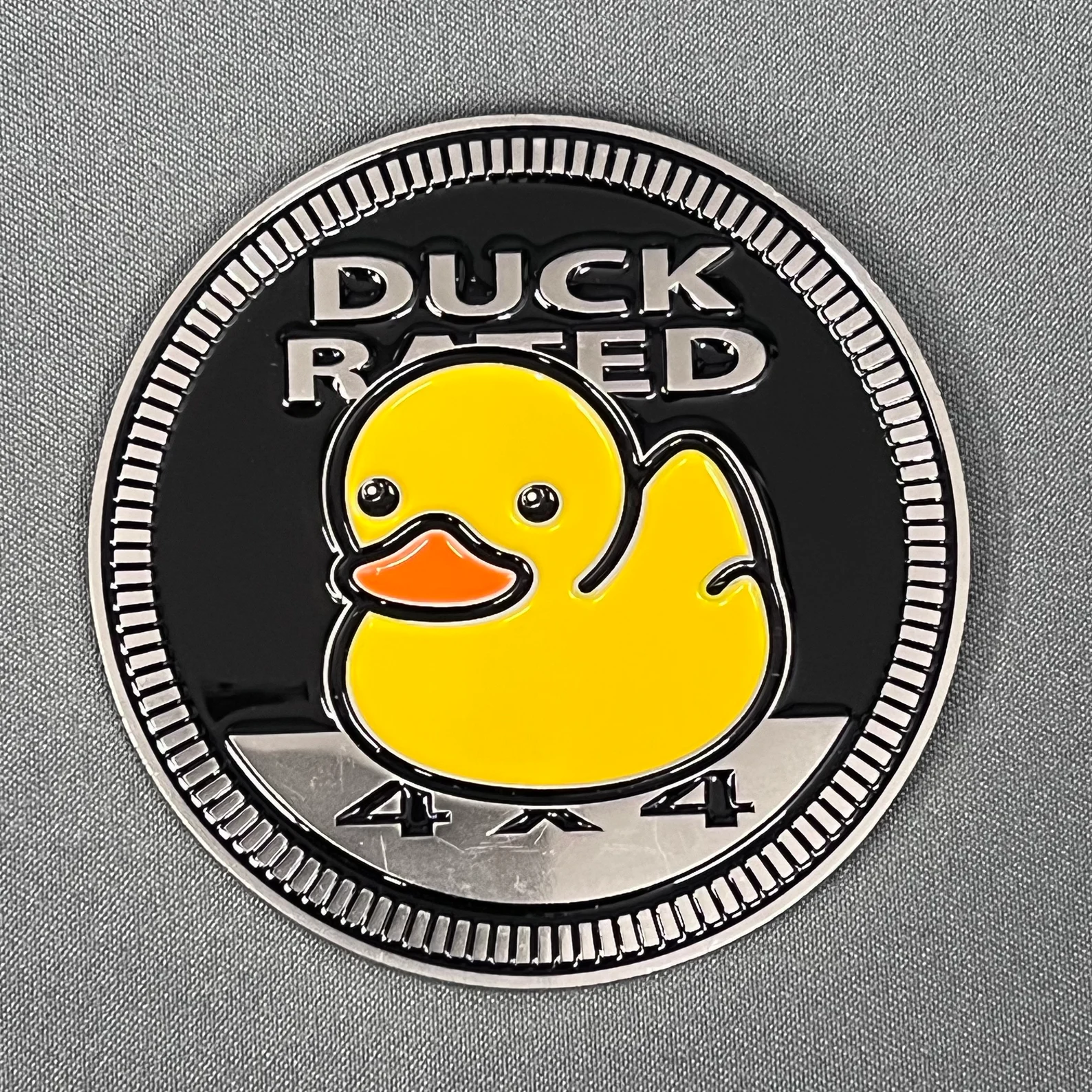Duck Rated Metal Jeep Fender Trail Badge 