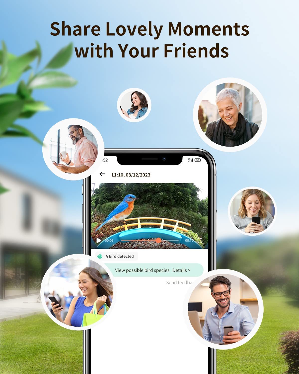 【AI BirdCare】2023 New!HOT! 2.0 Version Unique Patent Design Smart Bird Feeder Camera