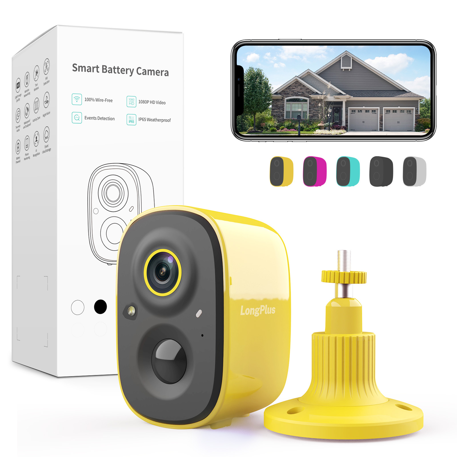 LongPlus X83 wireless cameras for home security-6