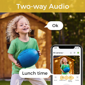 LongPlus X83 wireless cameras for home security with two-way talking.