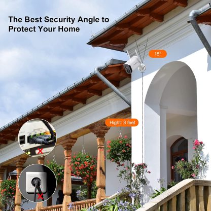 LongPlus X87 2K color night vision security camera for home security